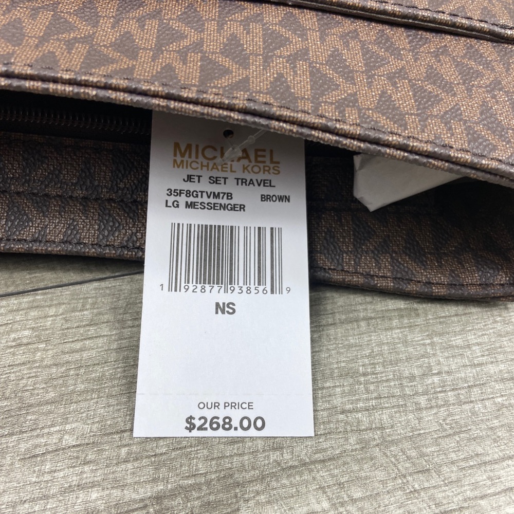Michael Kors Large Crossbody Messenger Sig Brown - Picture 6 of 7